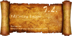 Tárczy Lajos névjegykártya